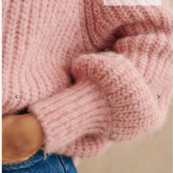 Sezane Emile Pink Cardigan Sweater - Picture 2 of 9